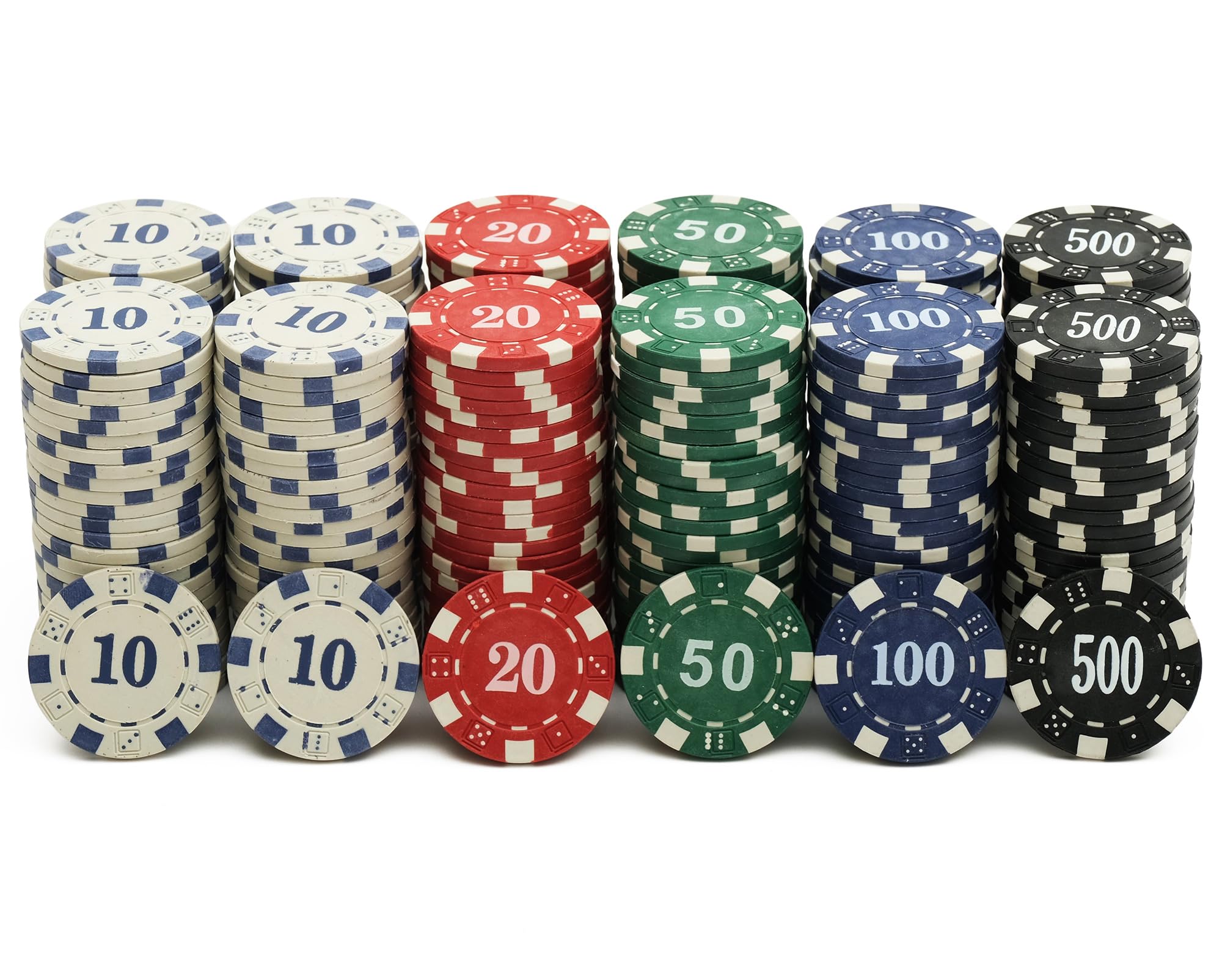 Buy Store2508 Heavy 11.5 GMS Denominated Poker Chips 300 Pcs for